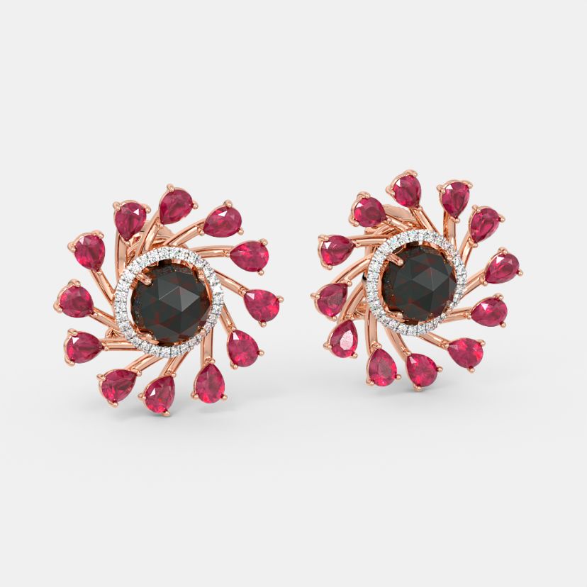 The Midnightruby Stud Earrings - image 6
