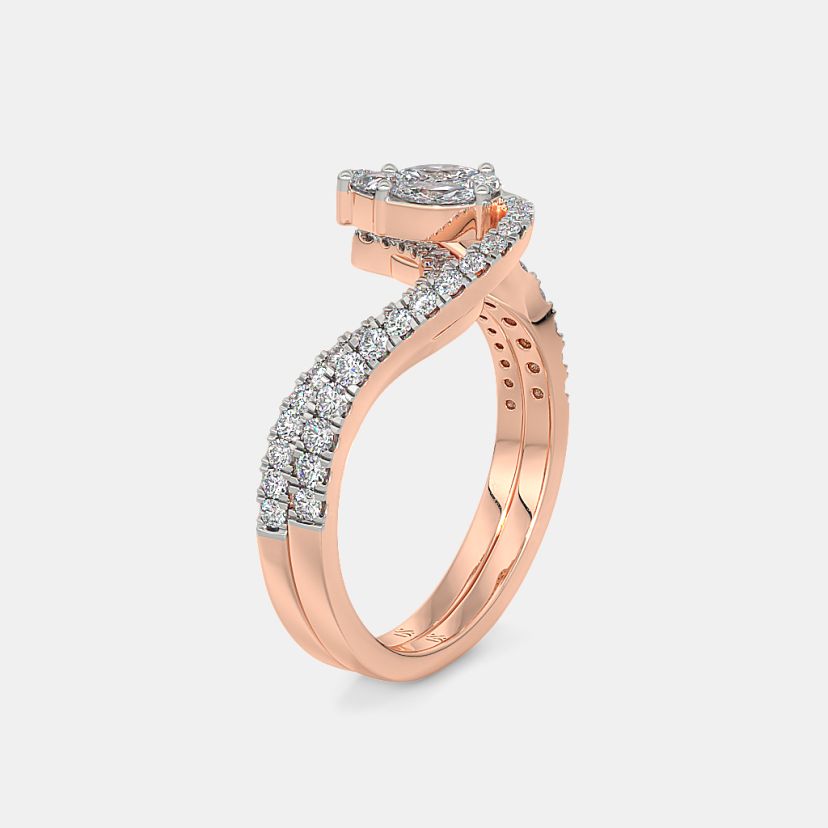 The Abstrackpear Bridal Ring Set - image 10