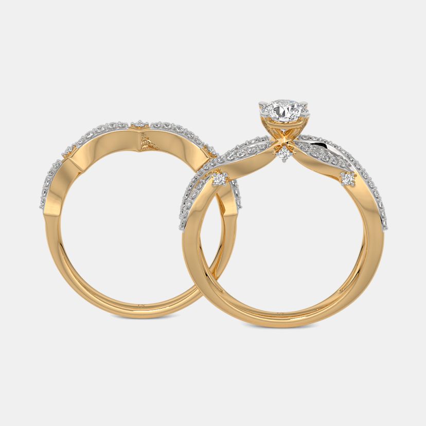 The Evlen Solitaire Bridal Ring Set - image 9