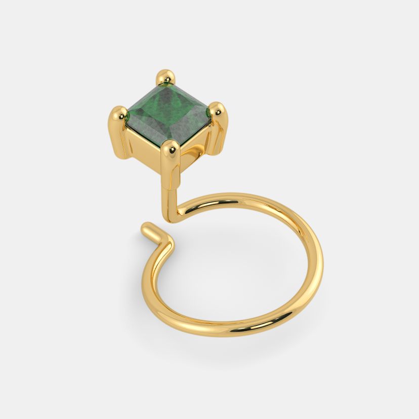 Buy Emerald Nose Pins Designs Online BlueStone India s 1 Online Jewellery Brand