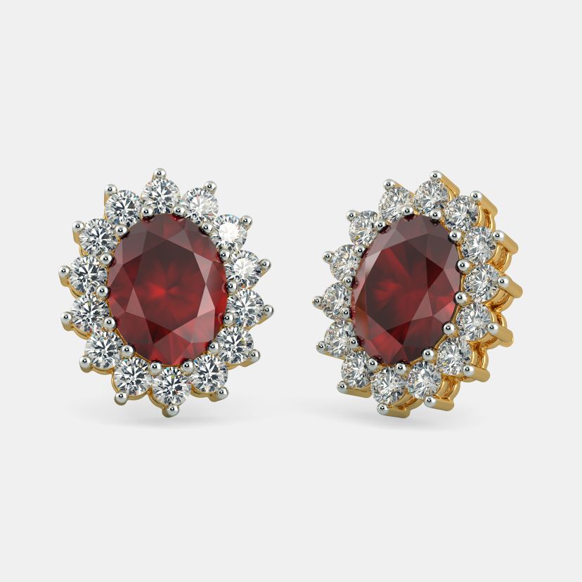 Garnet earrings store