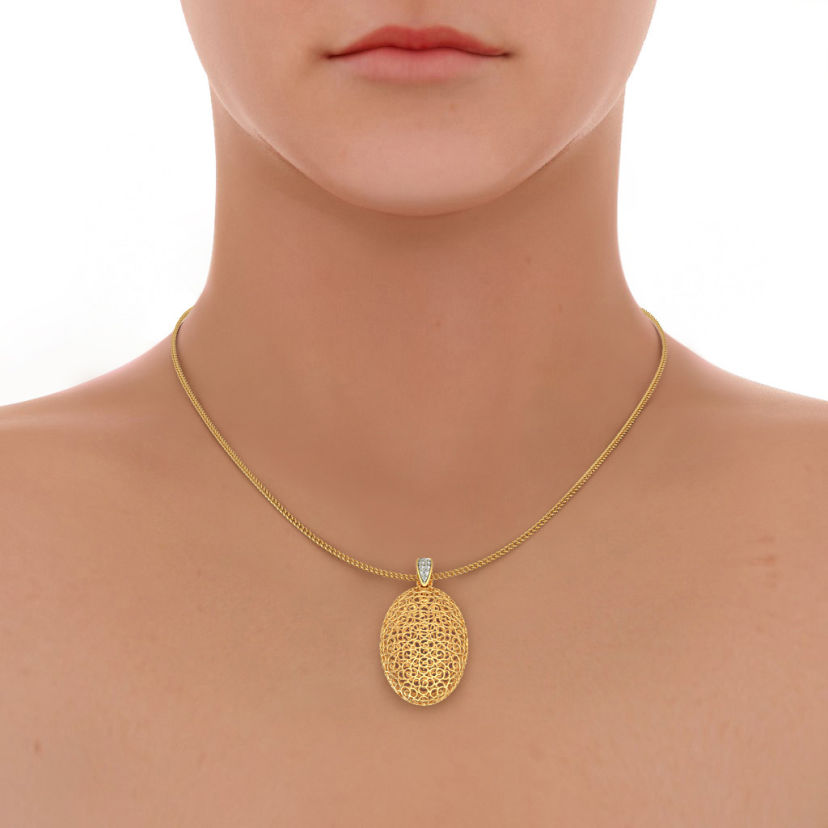 The Oval Lattice Pendant - image 8