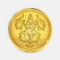 2 gram 24 KT Lakshmi Ji Gold CoinFront