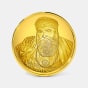 50 gram 24 KT Guru Nanak Ji Gold CoinFront