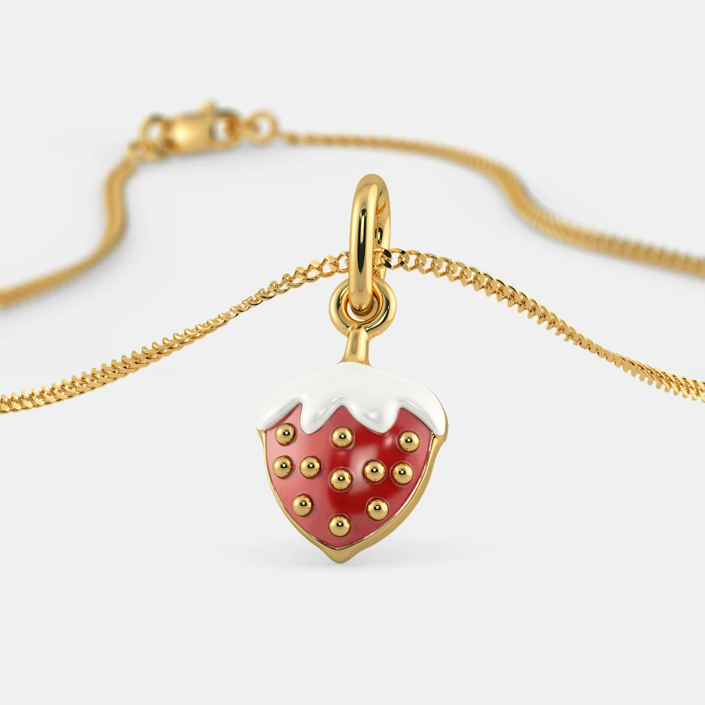 The Strawberry Love Pendant For Kids