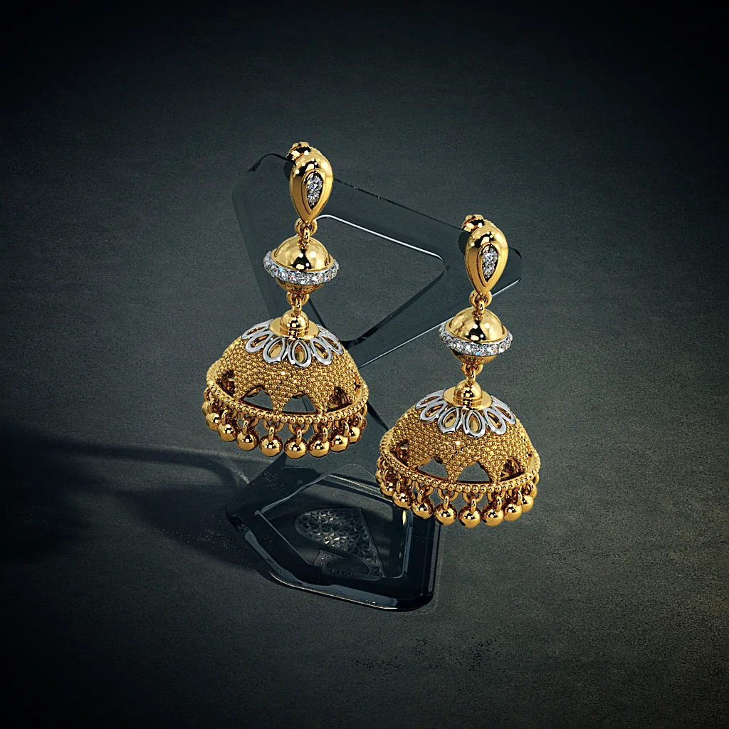 Gold jhumka designs on sale with price and weight