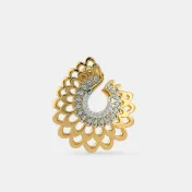 The Kalapi Feather Orange Peel Earrings - thumb 7