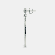 The Meridian Halo Drop Earrings - thumb 4