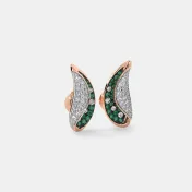 The Whispering Emerald Fold Stud Earrings - thumb 6