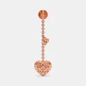 The Rosette Charm Long Drop Earrings - thumb 5
