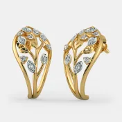 The Wisdom Leaves J Hoop Earrings - thumb 1