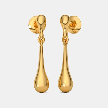 Buy 9ct Gold Tiger Eye Earrings Gold Dangle Drop Earrings Online in India   Etsy